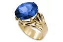 Sapphire Or jaune 8 carats Anneau Artisanat vintage vrc029x-sp Art Deco Style russe URSS soviétique